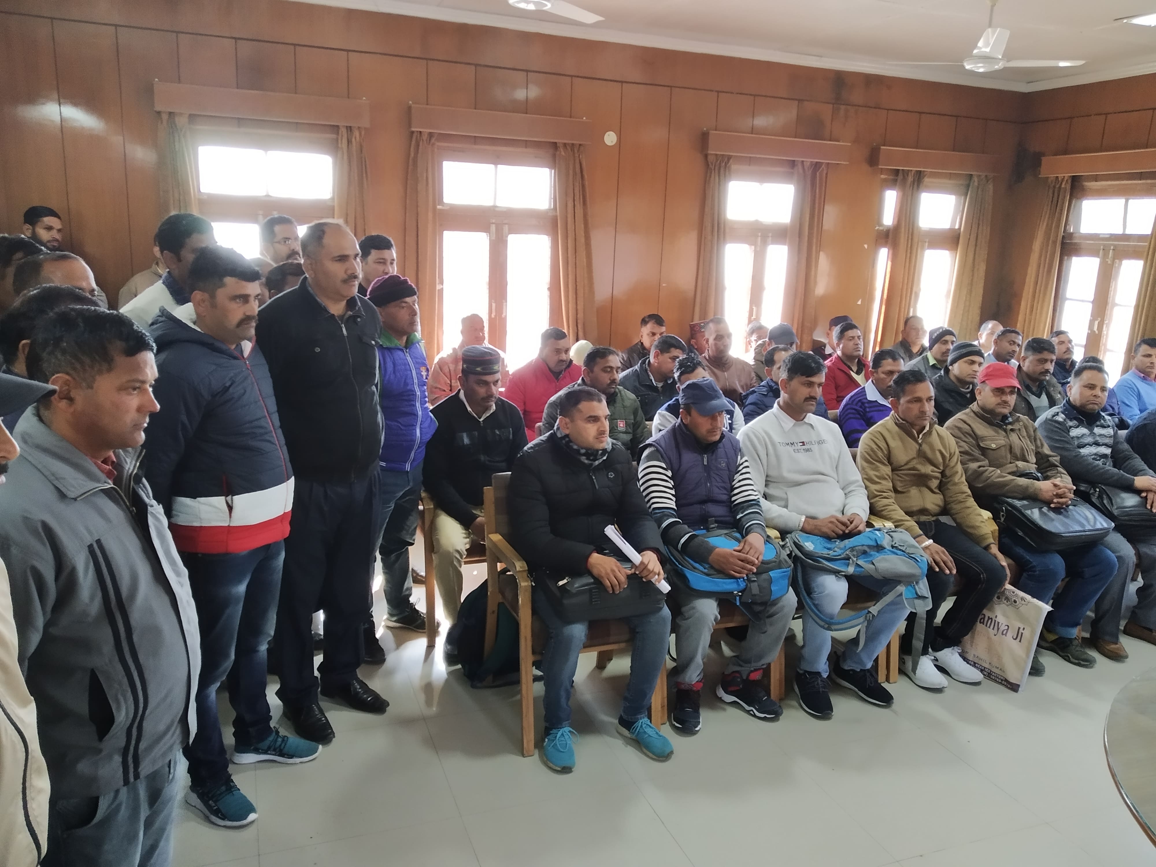 Chairman-cum-Managing Director and Secretary addressing to newly recruited batch of Ex-servicemen Security Personnel