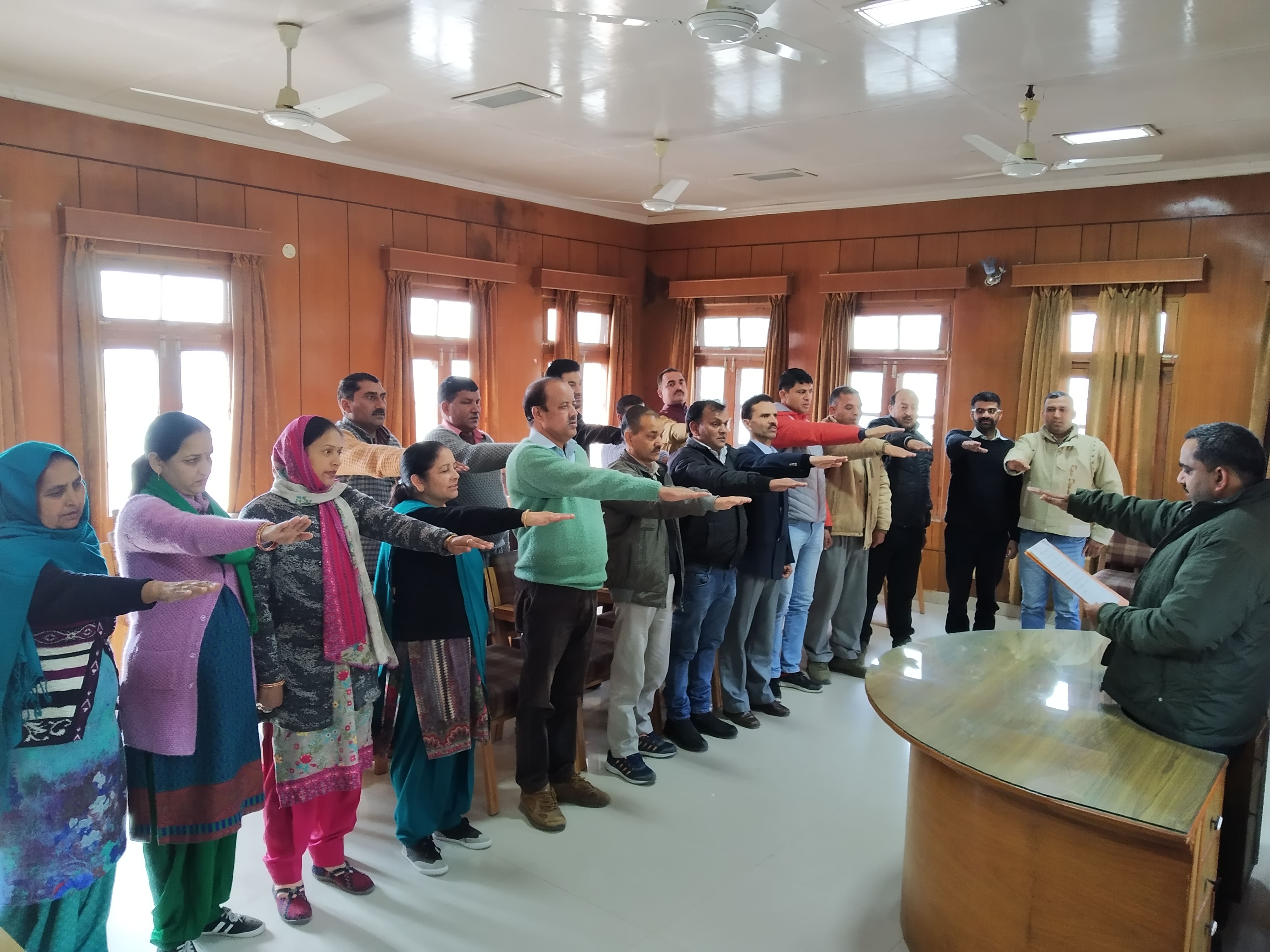 HIMPESCO Staff taking pledge on National Voter's Day  on 25th January, 2019
