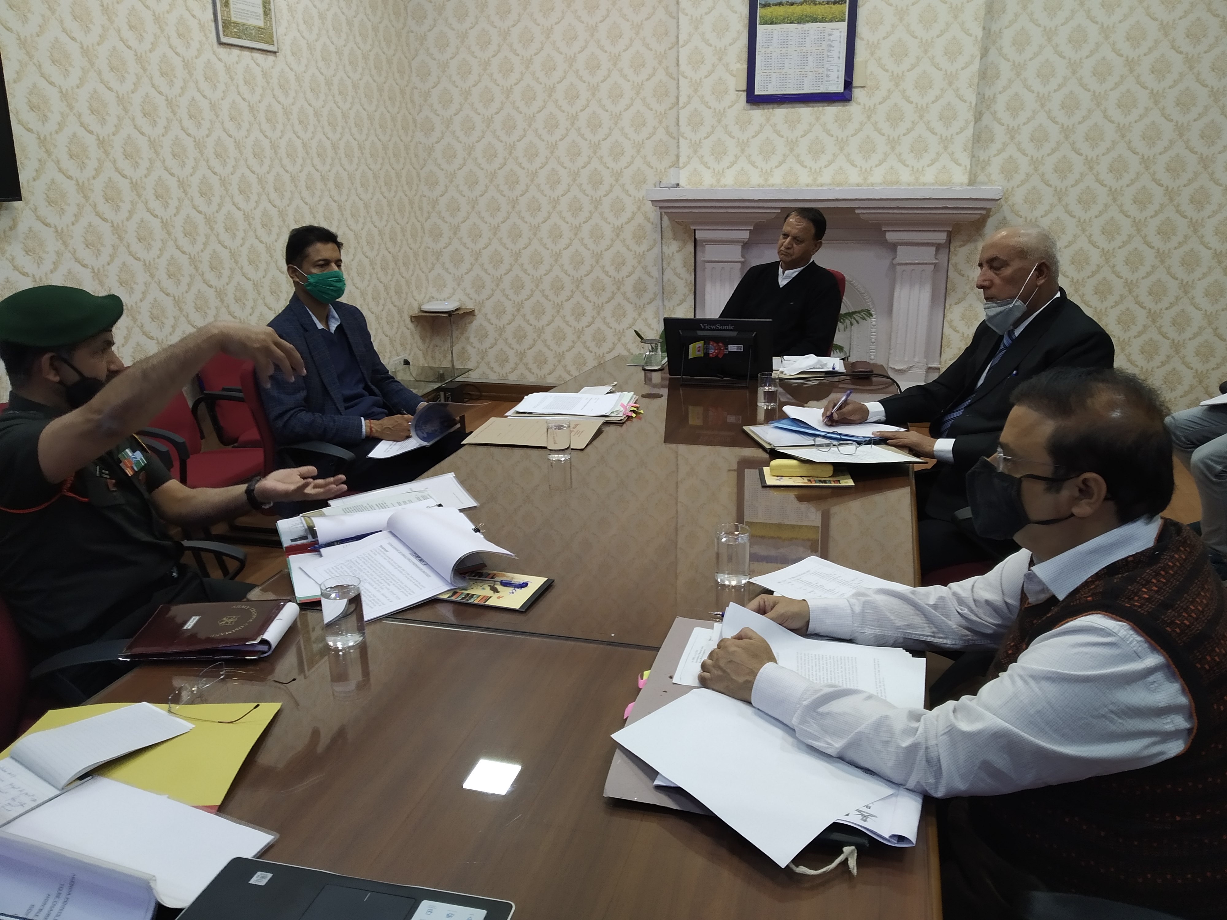 Civil Military Sainik Welfare Conference Chaired by Hon’ble Minister Sh. Mahender Singh Thakur on 13.10.2020 at Shimla
